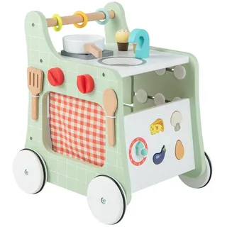 COSTWAY Babywalker Lauflernwagen, ab 1 Jahr, aus Holz grün