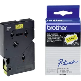 Brother TC-601 12mm schwarz auf gelb