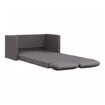 vidaXL Bodensofa mit Schlaffunktion Grau 112x174x55 cm Kunstleder