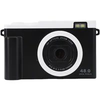 1080p 48MP HD Doppelkamera Tragbare Digitalkamera 15x Optical Zoom LED LED Flash WiFi Transfer Compact Travel (Black)