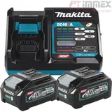 Makita Power Source Kit 40 V XGT Li-Ion 2 x 4,0 Ah + DC40RA Ladegerät 191L77-9