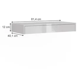 Vicco Wandregal Sherry 81,4 x 12 x 40,1 cm Weiß Hochglanz