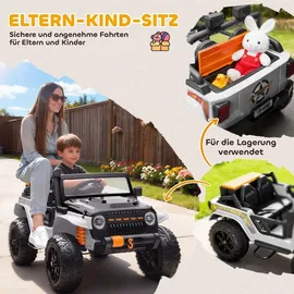aiyaplay Kinder Elektroauto 12V mit Fernbedienung weiß (1-tlg)