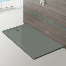 Hoesch Muna S 160x100x3cm, Steingrau, ohne Antirutsch