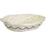 Ovaler Weißer Weidenkorb Cm59x39h14