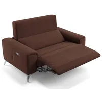 Sofanella 2-Sitzer Stoff BELLA, Relaxsofa, Designsofa, Designer Couch, Italienisches Sofa, 2er Sofa braun