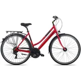 Ciclista Cityrad Ponte Vecchio Trapez, 21 Gang Shimano Tourney 21 Schaltwerk, Kettenschaltung, Damenrad Citybike rot/orange orange 56 cm