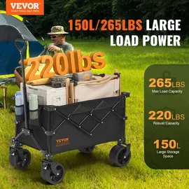 Vevor Bollerwagen 890 x 540 x 1080 mm schwarz