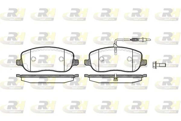 ROADHOUSE Bremsbelagsatz, Scheibenbremse 287912 Vorderachse für Peugeot Citroën LANCIA Fiat