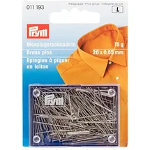 Prym Stecknadeln, 0,65 x 26mm, silberfarbig, 15g, Messing,