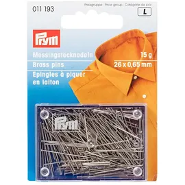Prym Stecknadeln, 0,65 x 26mm, silberfarbig, 15g, Messing,