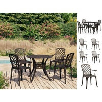 vidaXL 5-tlg. Bistro-Set Aluminiumguss Bronzen