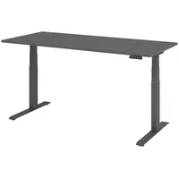 Bümö Schreibtisch, Graphit, Graphit, Nachbildung, Rechteckig, 180x74x80 cm, FSC