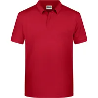 James & Nicholson Herren Basic Polo Klassisches Poloshirt rot,