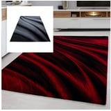 Ayyildiz Teppich modern Designer Wohnzimmer Abstrakt Muster Rot oder Schwarz