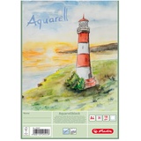 Herlitz 495457 Aquarellpapier, Aquarellkarton, A4, 150 g/qm, 20 Blatt 3 Stück