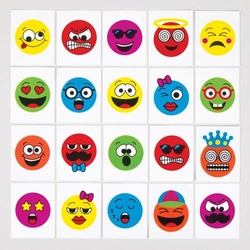 Tattoos "Funky Gesichter" (pro Set 48) Mitgebsel
