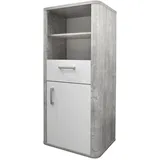 Mäusbacher Frieda Beistellschrank Vintage Wood Grey 55x128x41 cm