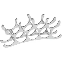 FineBuy Weinregal 55 x 20 x 12 cm Silber
