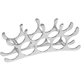 FineBuy Weinregal 55 x 20 x 12 cm Silber