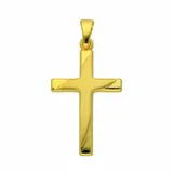 Adelia ́s Kettenanhänger Kreuzanhänger 333 Gold (8K), Goldanhänger Kreuz goldfarben