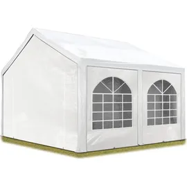 TOOLPORT Partyzelt PE 4 x 5 m inkl. Seitenteile weiß