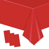3 Stück Tischdecke Rot Einweg,137 * 274cm Papiertischdecke Rot Tischtuch Tischdecke Rot Papier,wasserdichte Tischdecke Rot Tischdecken für Party,Picknick,Geburtstags,Hochzeit,Weihnachten