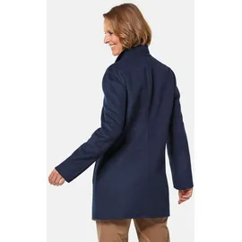GOLDNER Eleganter Wollmantel mit Stehkragen in dunkelblau camel, melange), | Gr.: 42