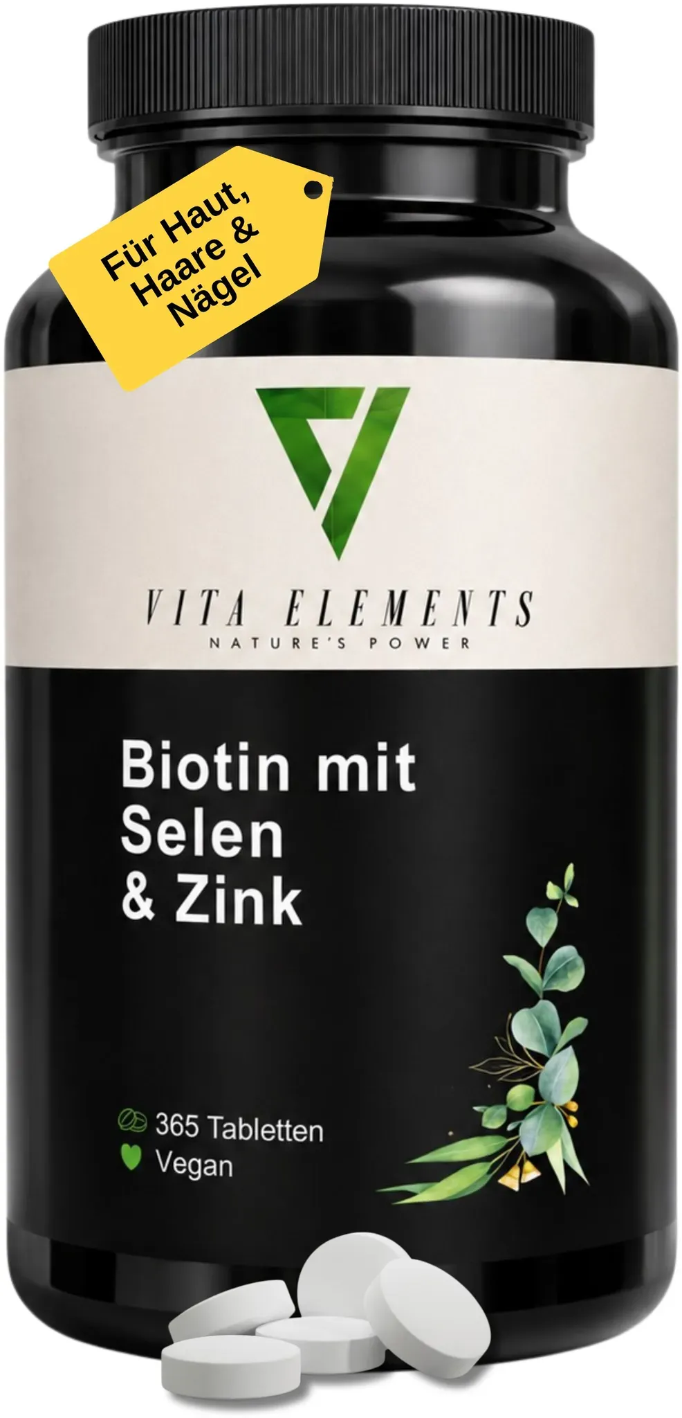 Vita Elements Biotine, Selenium & Zink 58 g Tabletten