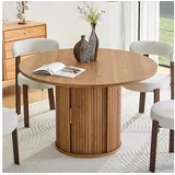 OKWISH Esstisch mit Holzstützen und Doppellager (Aufbewahrung für Küche und Esszimmer, 1-St., 120*73*75.5cm)