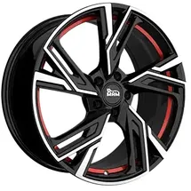 mam wheels RS5 7 x 16 5 x 120 ET35 MB72,6 Schwarz/Rot
