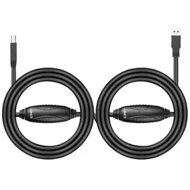 Lindy USB-A auf USB-B 10 m Schwarz