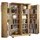 VCM Holz CD DVD Stand Regal/Schrank platzsparender CD Schrank mit 2 abschließbaren Türen für 600 CDs oder 260 DVDs oder 144-Videos Maße: H. 93 x B. 60 x T. 31 cm 20 variable Einlegeböden – Engalo XL