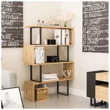 Asir Bücherregal 124,5 x 29,5 x 91,5 cm Schwarz