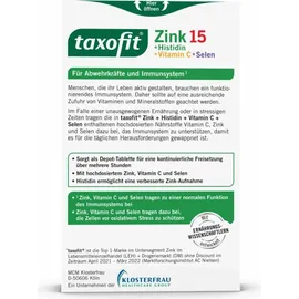 Klosterfrau Zink 15 + Histidin + Vitamin C + Selen Depot Tabletten 40 St.