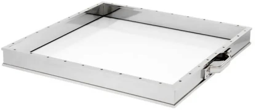 Casa Padrino Luxus Tablett Nickel Finish 55 x 50 x H. 5 cm - Hotel Accessoires