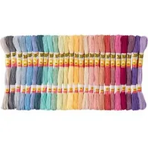Folia Stickgarn Set, 2 x 26 pastellfarben 8 m