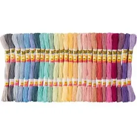 Folia Stickgarn Set, 2 x 26 pastellfarben 8 m