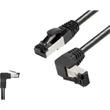 BKL Electronic 144024 RJ45 Patchkabel CAT 8.1 S/FTP 1.5 m Schwarz Halogenfrei 1 St.