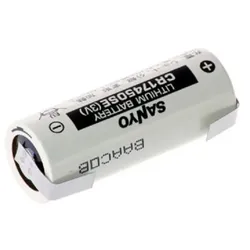 Sanyo 2x FDK Lithium 3V Batterie CR 17450SE A - Zelle U Lötfahne Temperaturbereich -40 - +85°C
