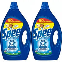 Spee Aktiv Gel Universal 4+1 Flüssigwaschmittel, Frisch & Nachhaltig, 2x 50 WL
