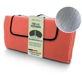 heimtexland XL Picknickdecke wasserdicht Outdoor Strandmatte Isomatte waschbar Campingdecke faltbar mit Tragegriff Festival Zelten Picknick Strand Decke Typ549 Orange 200x200 cm