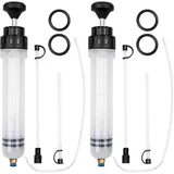 LITZEE 2 Stück Ölabsaugpumpeze Auto 500ml, Öl absaugpumpe mit 4 Kurzen Schläuchen für Ölwechsel und Getriebeöl, Ölabsaugpumpe Universelles KFZ-Werkzeug für Motorrad, Motor und Hydraulikflüssigkeit