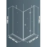 Primaster Easy 6 Open Eckdusche rechts 90 x 90 mm GLO782301328