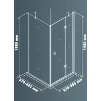 Primaster Easy 6 Open Eckdusche rechts 90 x 90 mm GLO782301328