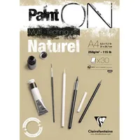 Clairefontaine Paint'ON Zeichenblock A4 30 Blatt 250 g/m2 naturbraun