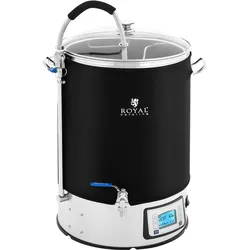 Royal Catering Braukessel mit Isolierung - 40 L - 2500 W - 10 - 100 °C - Edelstahl - LCD-Anzeige - Timer RCBM-40IN