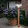 GLOBO Gartenleuchte mit Bewegungsmelder Außenleuchte Stehlampe Standleuchte Terrassenlampe, Holzoptik Alu Glas braun,1x E27, Dxh 25x100 cm