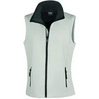 Result Damen Core Printable Soft Shell Bodywarmer - white;black