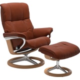 Stressless Relaxsessel STRESSLESS "Mayfair" Sessel Gr. Leder PALOMA, Signature Base Eiche, Relaxfunktion-Drehfunktion-PlusTMSystem-Gleitsystem-BalanceAdaptTM, B/H/T: 83 cm x 102 cm x 73 cm, braun (copper paloma) Lesesessel und Relaxsessel